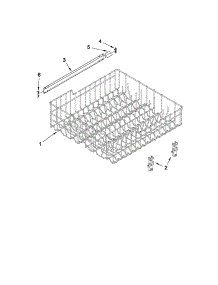 Upper Rack And Track Parts parts for Kenmore Dishwasher 665.13013K111 (66513013K111, 665 13013K111) from AppliancePartsPros.com