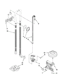 Fill, Drain And Overfill Parts parts for Kenmore Dishwasher 665.13013K111 (66513013K111, 665 13013K111) from AppliancePartsPros.com