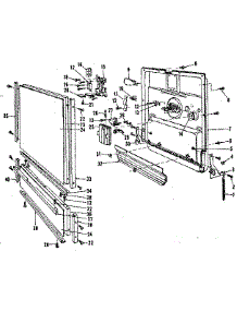 Door Details parts for Kenmore Dishwasher 566.1558580 (5661558580, 566 1558580) from AppliancePartsPros.com