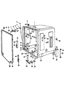 Tub Details parts for Kenmore Dishwasher 566.1558580 (5661558580, 566 1558580) from AppliancePartsPros.com