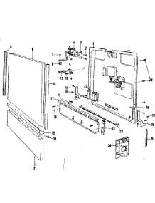 Door Details parts for Kenmore Dishwasher 287.71791 (28771791, 287 71791) from AppliancePartsPros.com