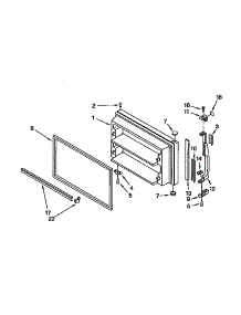 Freezer Door parts for Kenmore Refrigerator 106.9650483 (1069650483, 106 9650483) from AppliancePartsPros.com