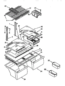 Shelf parts for Kenmore Refrigerator 106.9650483 (1069650483, 106 9650483) from AppliancePartsPros.com