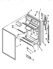 Refrigerator Door parts for Kenmore Refrigerator 106.9650483 (1069650483, 106 9650483) from AppliancePartsPros.com
