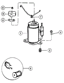 Compressor parts for Kenmore Heat Pump System 81075 from AppliancePartsPros.com