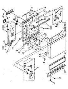 Door parts for Kenmore Dishwasher 193.85 / 1988 (19385 / 1988, 193 85 / 1988) from AppliancePartsPros.com