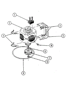 Motor Assembly - Motor parts for Kenmore Dishwasher 195.95 / 1988 (19595 / 1988, 195 95 / 1988) from AppliancePartsPros.com