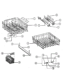 Tub Liner - Racks parts for Kenmore Dishwasher 195.95 / 1988 (19595 / 1988, 195 95 / 1988) from AppliancePartsPros.com