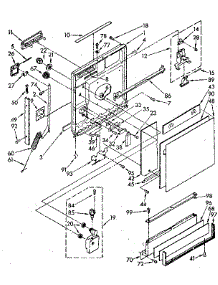 Door parts for Kenmore Dishwasher 195.85 / 1988 (19585 / 1988, 195 85 / 1988) from AppliancePartsPros.com