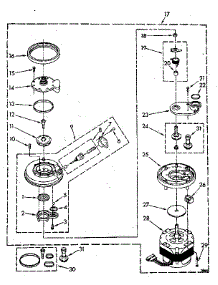 Pump And Motor parts for Kenmore Dishwasher 199.85 / 1988 (19985 / 1988, 199 85 / 1988) from AppliancePartsPros.com