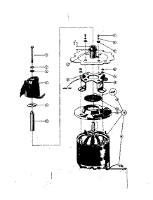 Motor And Impeller Asembly parts for Kenmore Dishwasher SDWP 2410 from AppliancePartsPros.com
