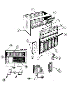 Cabinet And Front Panel parts for Kenmore Heat Pump System 253.8765083 (2538765083, 253 8765083) from AppliancePartsPros.com