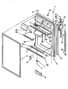 Refrigerator Door parts for Kenmore Refrigerator 106.9658614 (1069658614, 106 9658614) from AppliancePartsPros.com