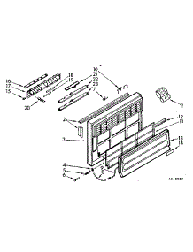 Cabinet Front Parts parts for Kenmore Heat Pump System 106.71510 (10671510, 106 71510) from AppliancePartsPros.com