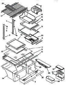 Shelf parts for Kenmore Refrigerator 106.9759782 (1069759782, 106 9759782) from AppliancePartsPros.com