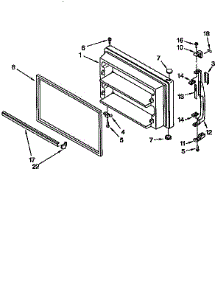 Freezer Door parts for Kenmore Refrigerator 106.9658282 (1069658282, 106 9658282) from AppliancePartsPros.com