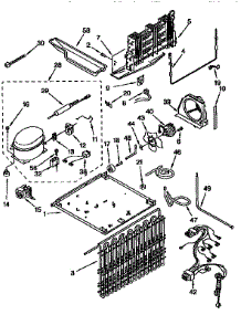 Unit parts for Kenmore Refrigerator 106.9658282 (1069658282, 106 9658282) from AppliancePartsPros.com