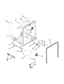 Tub And Frame Parts parts for Kenmore Dishwasher 665.15114K218 (66515114K218, 665 15114K218) from AppliancePartsPros.com