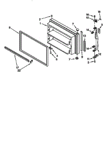 Freezer Door parts for Kenmore Refrigerator 106.9658485 (1069658485, 106 9658485) from AppliancePartsPros.com