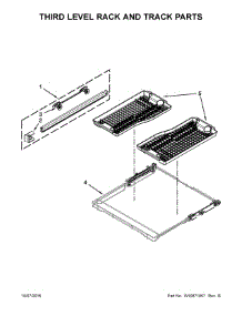 Third Level Rack And Track Parts parts for Kenmore Dishwasher 665.14573N610 (66514573N610, 665 14573N610) from AppliancePartsPros.com