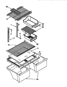 Shelf parts for Kenmore Refrigerator 106.9750382 (1069750382, 106 9750382) from AppliancePartsPros.com