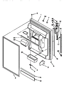 Refrigerator Door parts for Kenmore Refrigerator 106.9771610 (1069771610, 106 9771610) from AppliancePartsPros.com