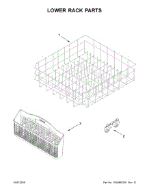 Lower Rack Parts parts for Kenmore Dishwasher 665.14559N610 (66514559N610, 665 14559N610) from AppliancePartsPros.com