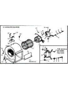 Evaporator Blower parts for Kenmore Heat Pump System 867.810560 (867810560, 867 810560) from AppliancePartsPros.com