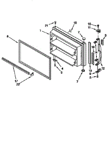 Freezer Door parts for Kenmore Refrigerator 106.9659725 (1069659725, 106 9659725) from AppliancePartsPros.com