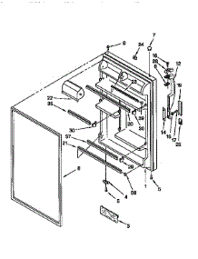 Refrigerator Door parts for Kenmore Refrigerator 106.9750512 (1069750512, 106 9750512) from AppliancePartsPros.com