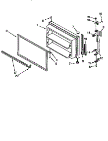 Freezer Door parts for Kenmore Refrigerator 106.9658414 (1069658414, 106 9658414) from AppliancePartsPros.com