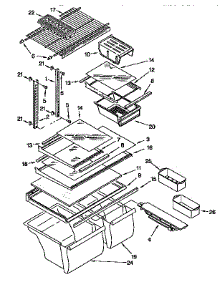 Shelf parts for Kenmore Refrigerator 106.9658414 (1069658414, 106 9658414) from AppliancePartsPros.com