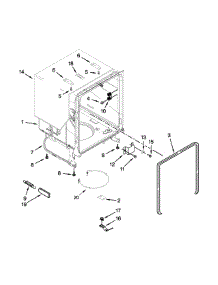 Tub And Frame Parts parts for Kenmore Dishwasher 665.15112K217 (66515112K217, 665 15112K217) from AppliancePartsPros.com