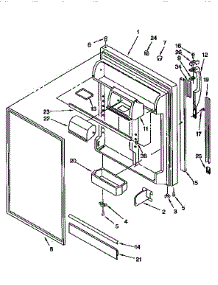 Refrigerator Door parts for Kenmore Refrigerator 106.9659724 (1069659724, 106 9659724) from AppliancePartsPros.com