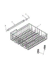 Upper Rack And Track Parts parts for Kenmore Dishwasher 665.13099N412 (66513099N412, 665 13099N412) from AppliancePartsPros.com