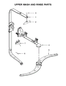 Upper Wash And Rinse Parts parts for Kenmore Dishwasher 665.13209N412 (66513209N412, 665 13209N412) from AppliancePartsPros.com