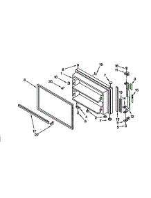 Freezer Door parts for Kenmore Refrigerator 106.9651722 (1069651722, 106 9651722) from AppliancePartsPros.com