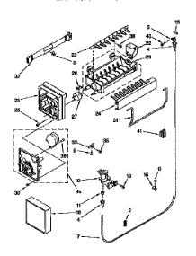 Icemaker parts for Kenmore Refrigerator 106.9651722 (1069651722, 106 9651722) from AppliancePartsPros.com