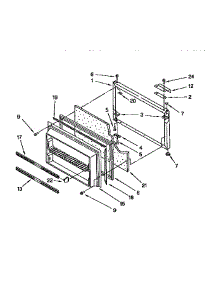 Freezer Door parts for Kenmore Refrigerator 106.9651810 (1069651810, 106 9651810) from AppliancePartsPros.com