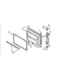 Freezer Door parts for Kenmore Refrigerator 106.9650580 (1069650580, 106 9650580) from AppliancePartsPros.com