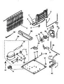 Unit parts for Kenmore Refrigerator 106.9650580 (1069650580, 106 9650580) from AppliancePartsPros.com