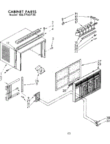 Cabinet Parts parts for Kenmore Heat Pump System 106.7760750 (1067760750, 106 7760750) from AppliancePartsPros.com