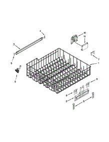 Upper Rack And Track Parts parts for Kenmore Dishwasher 665.13222N412 (66513222N412, 665 13222N412) from AppliancePartsPros.com