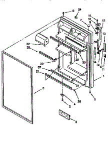 Refrigerator Door parts for Kenmore Refrigerator 106.9658223 (1069658223, 106 9658223) from AppliancePartsPros.com