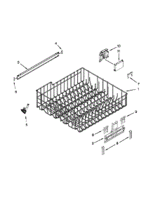 Upper Rack And Track Parts parts for Kenmore Dishwasher 665.13543N412 (66513543N412, 665 13543N412) from AppliancePartsPros.com
