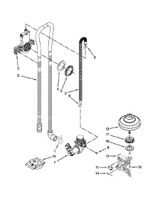 Fill, Drain And Overfill Parts parts for Kenmore Dishwasher 665.13543N412 (66513543N412, 665 13543N412) from AppliancePartsPros.com