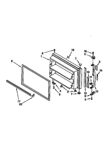 Freezer Door parts for Kenmore Refrigerator 106.9671610 (1069671610, 106 9671610) from AppliancePartsPros.com