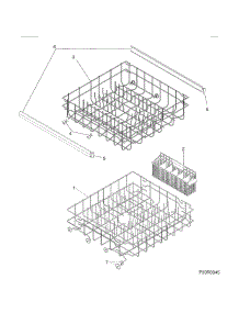 Racks parts for Kenmore Dishwasher 587.14019412B (58714019412B, 587 14019412B) from AppliancePartsPros.com