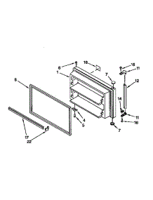 Freezer Door parts for Kenmore Refrigerator 106.9650382 (1069650382, 106 9650382) from AppliancePartsPros.com