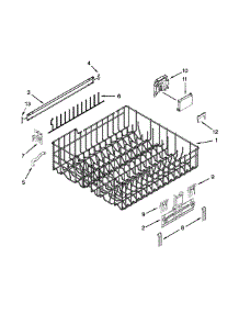 Upper Rack And Track Parts parts for Kenmore Dishwasher 665.13402N411 (66513402N411, 665 13402N411) from AppliancePartsPros.com